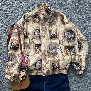 Vintage Silk Bomber Jacket by Nouveau Monde